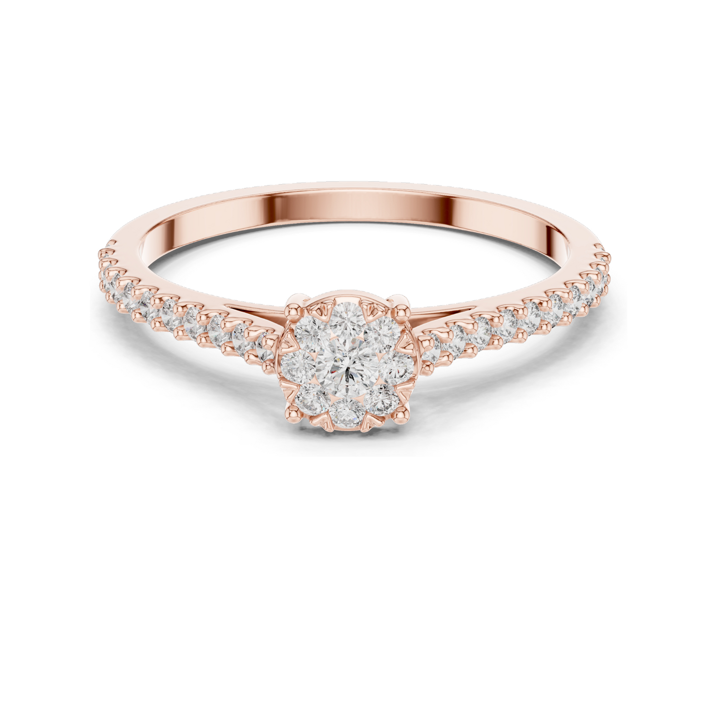 0.306 CT Lab Diamond Engagement Ring for Women | VVS-VS EF Clarity | 18KT, 14KT, 10KT Gold & 925 Silver | Rose, Yellow, White Gold & Moissanite Options