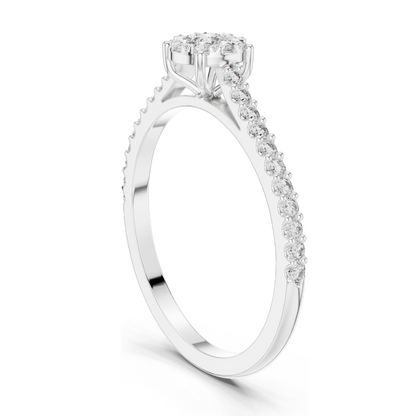 0.306 CT Lab Diamond Engagement Ring for Women | VVS-VS EF Clarity | 18KT, 14KT, 10KT Gold & 925 Silver | Rose, Yellow, White Gold & Moissanite Options
