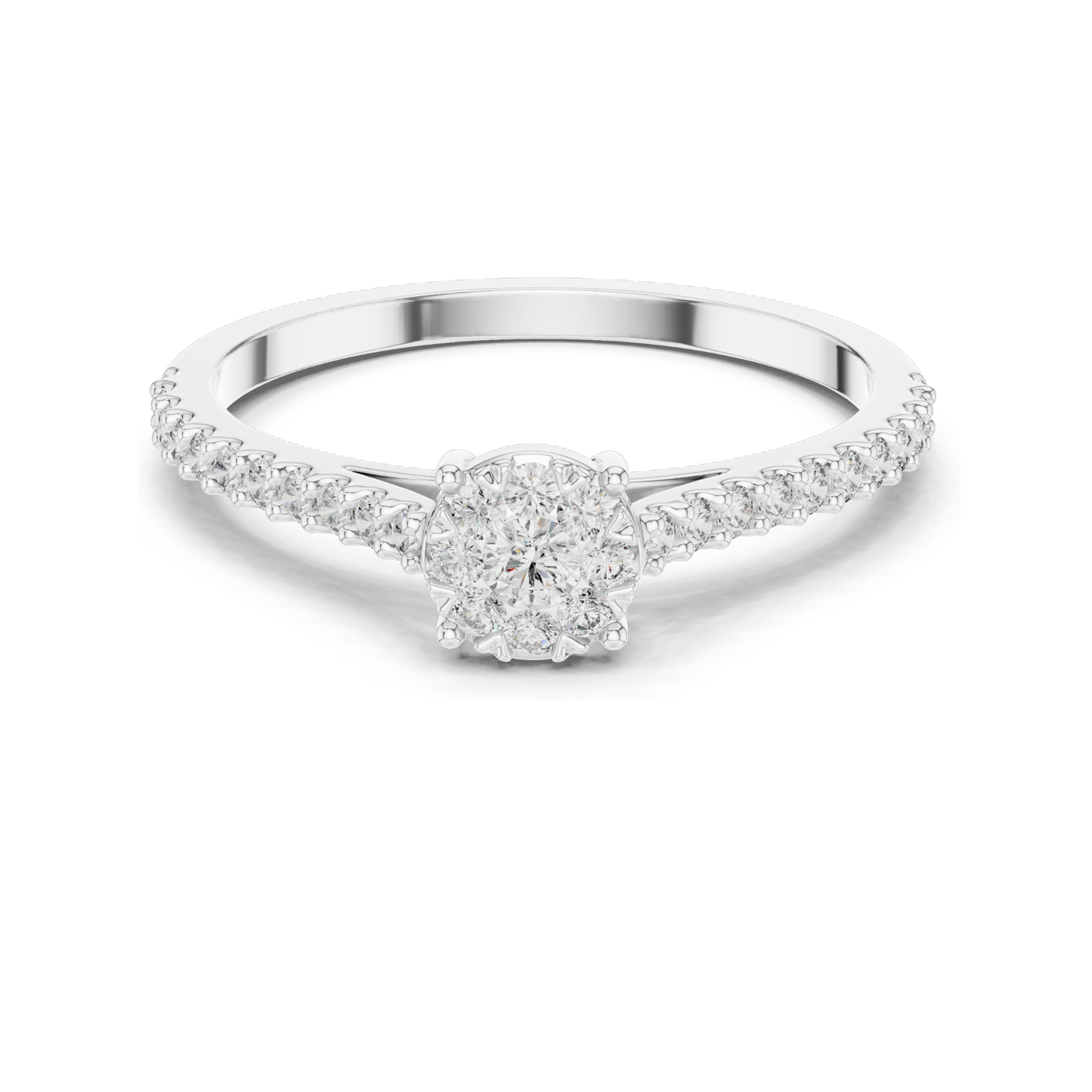 0.306 CT Lab Diamond Engagement Ring for Women | VVS-VS EF Clarity | 18KT, 14KT, 10KT Gold & 925 Silver | Rose, Yellow, White Gold & Moissanite Options