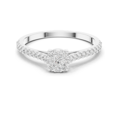 0.306 CT Lab Diamond Engagement Ring for Women | VVS-VS EF Clarity | 18KT, 14KT, 10KT Gold & 925 Silver | Rose, Yellow, White Gold & Moissanite Options