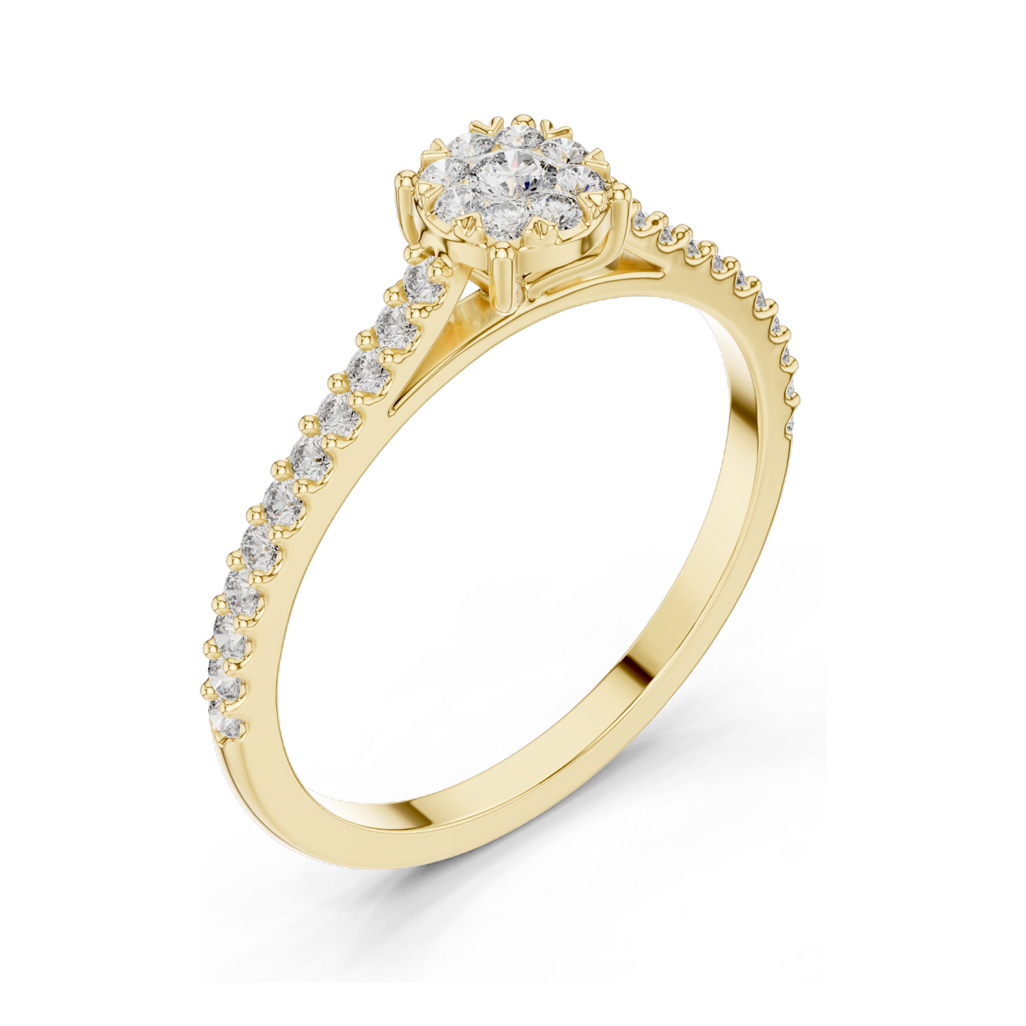 0.306 CT Lab Diamond Engagement Ring for Women | VVS-VS EF Clarity | 18KT, 14KT, 10KT Gold & 925 Silver | Rose, Yellow, White Gold & Moissanite Options