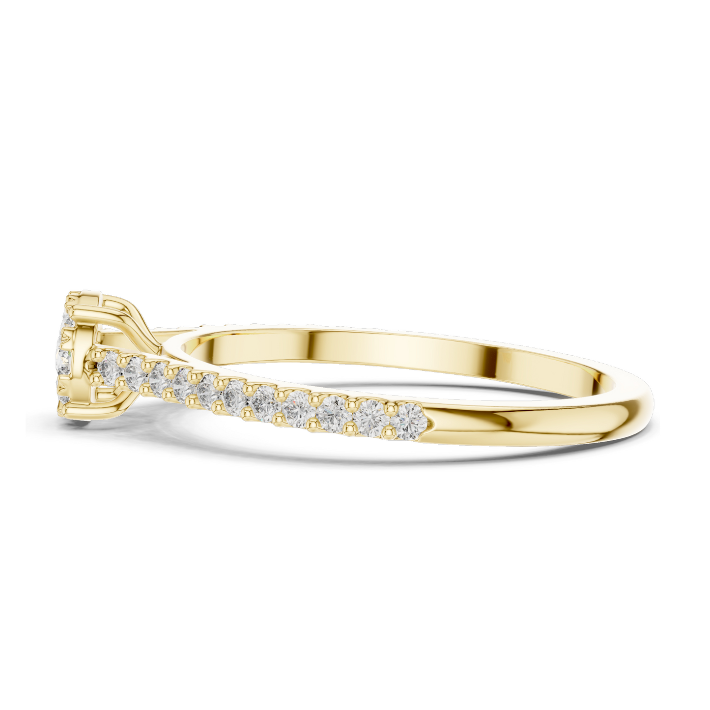0.306 CT Lab Diamond Engagement Ring for Women | VVS-VS EF Clarity | 18KT, 14KT, 10KT Gold & 925 Silver | Rose, Yellow, White Gold & Moissanite Options
