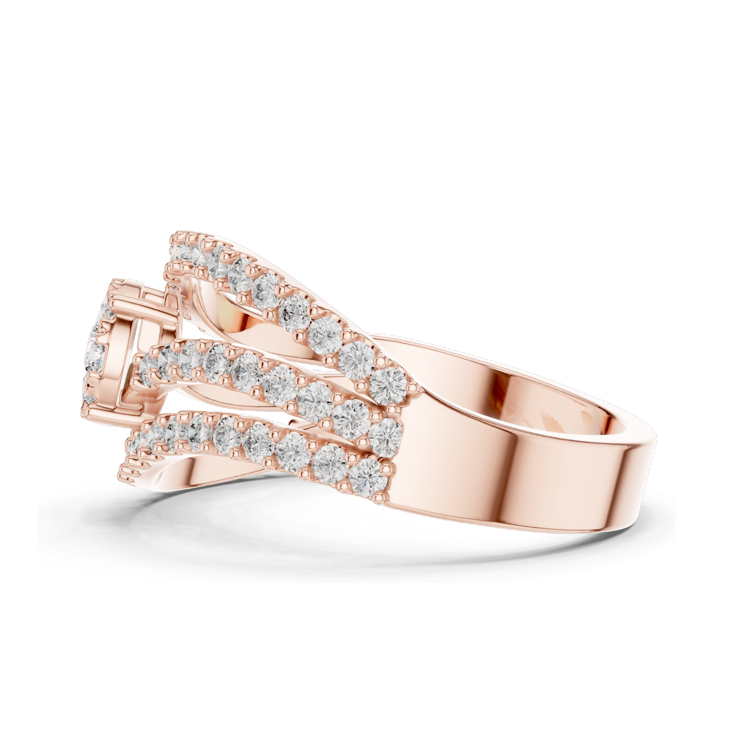 0.766 CT Lab Diamond Engagement Ring | VVS-VS EF Clarity | 18KT, 14KT, 10KT Gold & 925 Silver | Rose, Yellow, White Gold & Moissanite Options