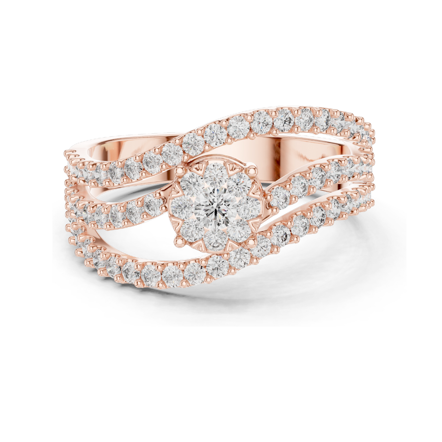 0.766 CT Lab Diamond Engagement Ring | VVS-VS EF Clarity | 18KT, 14KT, 10KT Gold & 925 Silver | Rose, Yellow, White Gold & Moissanite Options