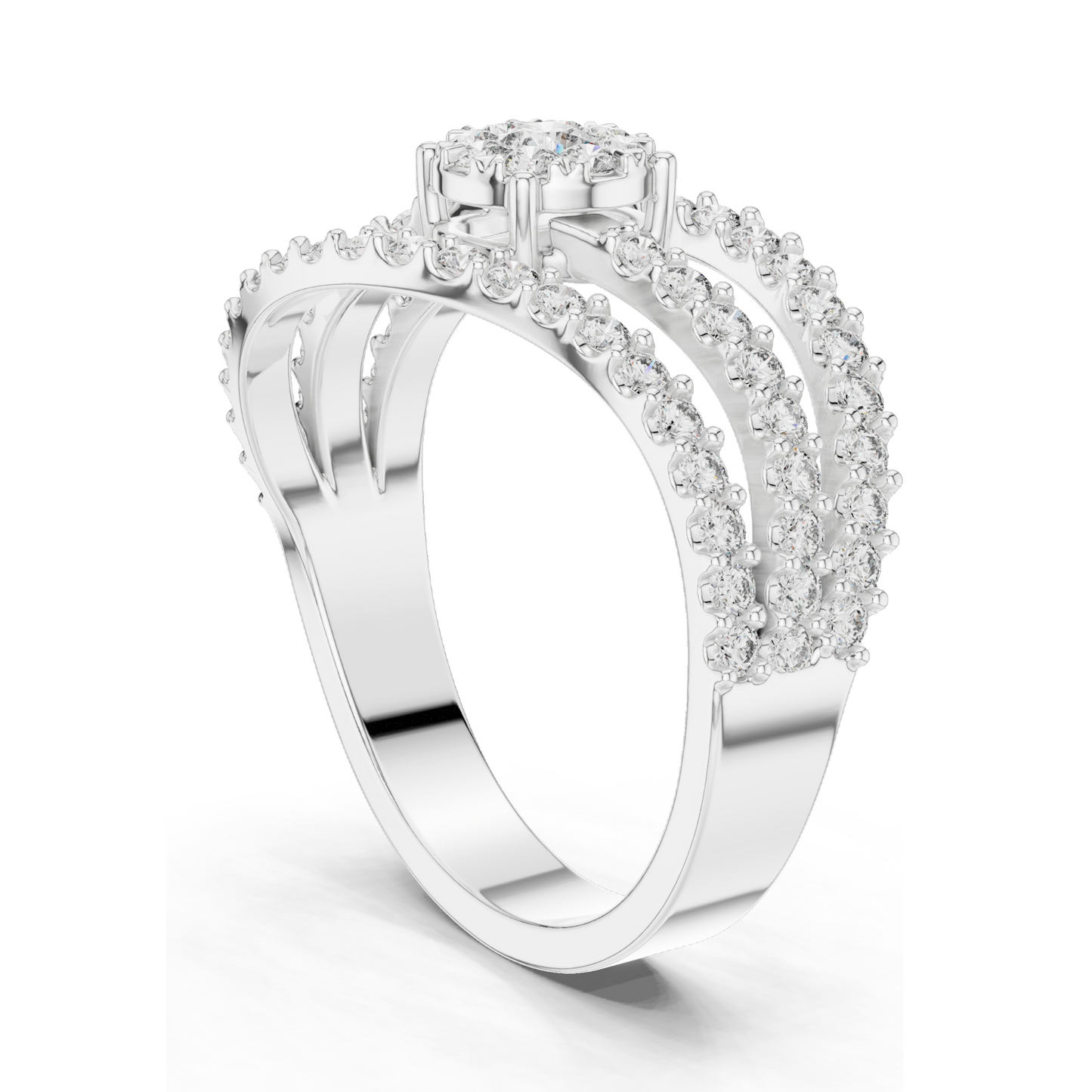 0.766 CT Lab Diamond Engagement Ring | VVS-VS EF Clarity | 18KT, 14KT, 10KT Gold & 925 Silver | Rose, Yellow, White Gold & Moissanite Options