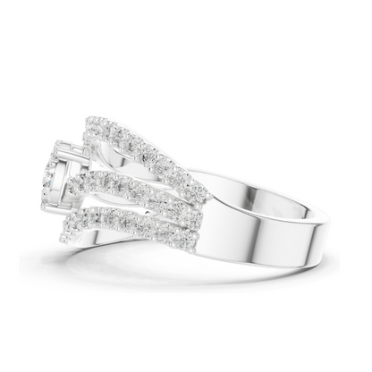 0.766 CT Lab Diamond Engagement Ring | VVS-VS EF Clarity | 18KT, 14KT, 10KT Gold & 925 Silver | Rose, Yellow, White Gold & Moissanite Options