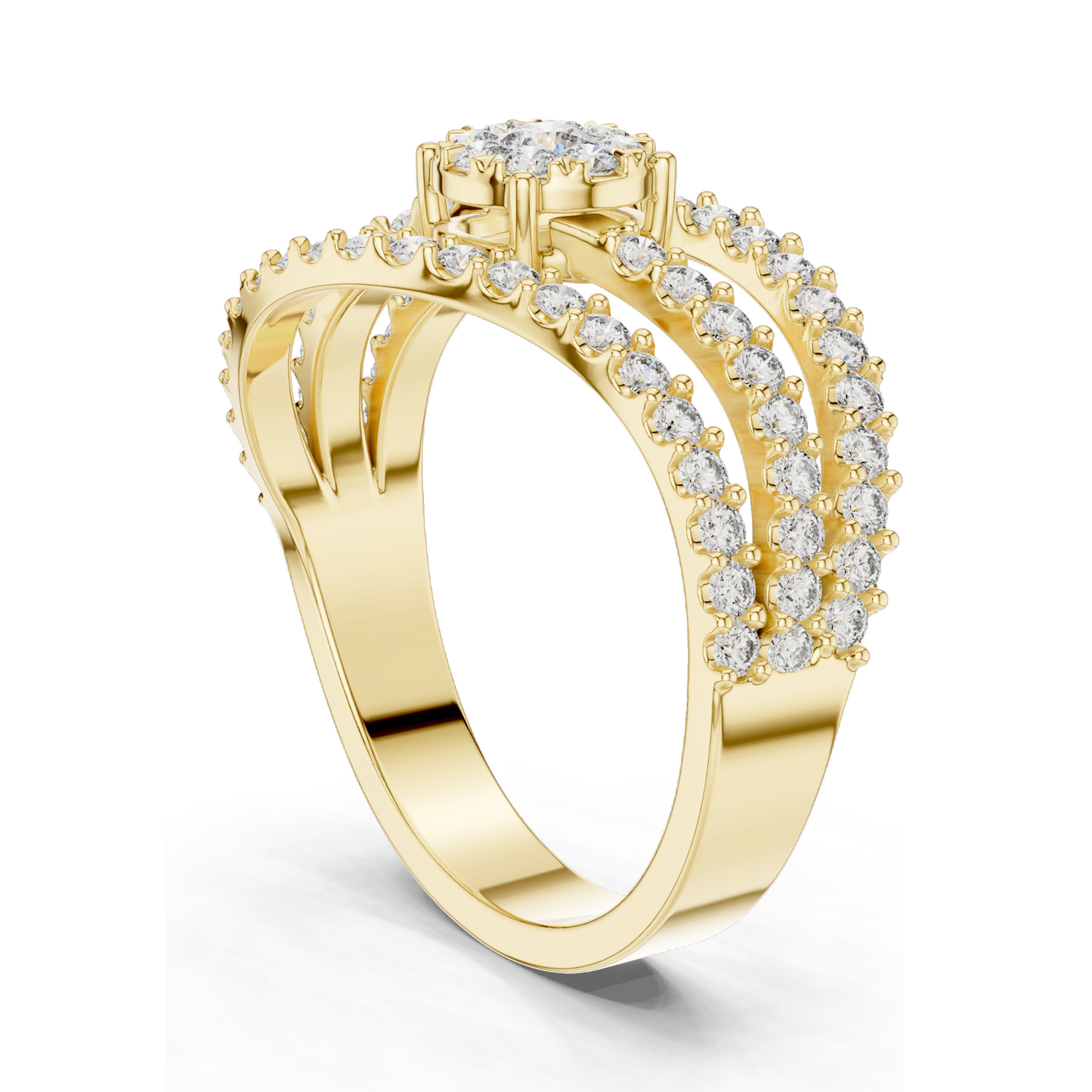 0.766 CT Lab Diamond Engagement Ring | VVS-VS EF Clarity | 18KT, 14KT, 10KT Gold & 925 Silver | Rose, Yellow, White Gold & Moissanite Options
