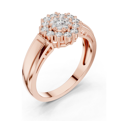 0.402 CT Lab Diamond Cluster Ring for Women | VVS-VS EF Clarity | 18KT, 14KT, 10KT Gold & 925 Silver | Rose, Yellow, White Gold & Moissanite Options