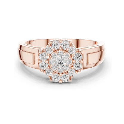 0.402 CT Lab Diamond Cluster Ring for Women | VVS-VS EF Clarity | 18KT, 14KT, 10KT Gold & 925 Silver | Rose, Yellow, White Gold & Moissanite Options