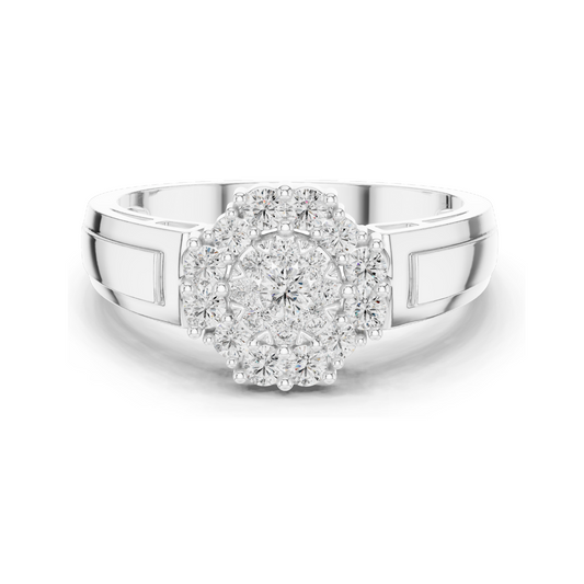 0.402 CT Lab Diamond Cluster Ring for Women | VVS-VS EF Clarity | 18KT, 14KT, 10KT Gold & 925 Silver | Rose, Yellow, White Gold & Moissanite Options