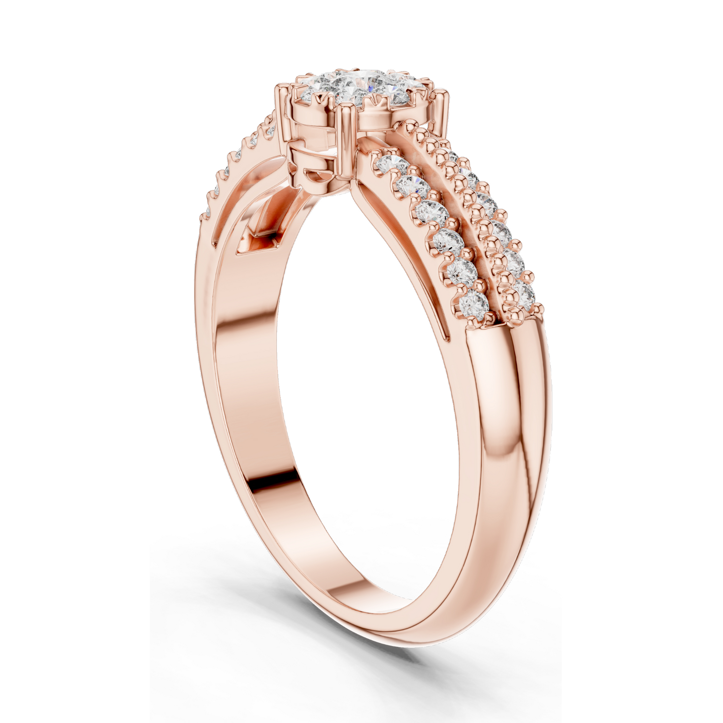 0.334 CT Lab Diamond Engagement Ring for Women | VVS-VS EF Clarity | 18KT, 14KT, 10KT Gold & 925 Silver | Rose, Yellow, White Gold & Moissanite Options