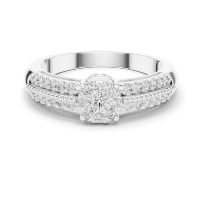 0.334 CT Lab Diamond Engagement Ring for Women | VVS-VS EF Clarity | 18KT, 14KT, 10KT Gold & 925 Silver | Rose, Yellow, White Gold & Moissanite Options