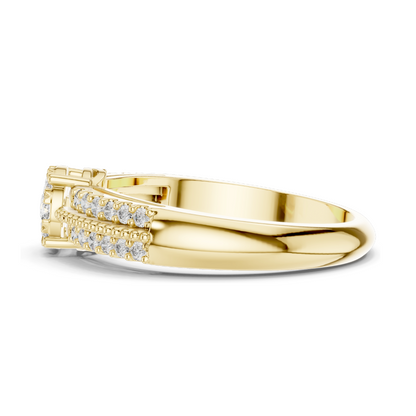 0.334 CT Lab Diamond Engagement Ring for Women | VVS-VS EF Clarity | 18KT, 14KT, 10KT Gold & 925 Silver | Rose, Yellow, White Gold & Moissanite Options