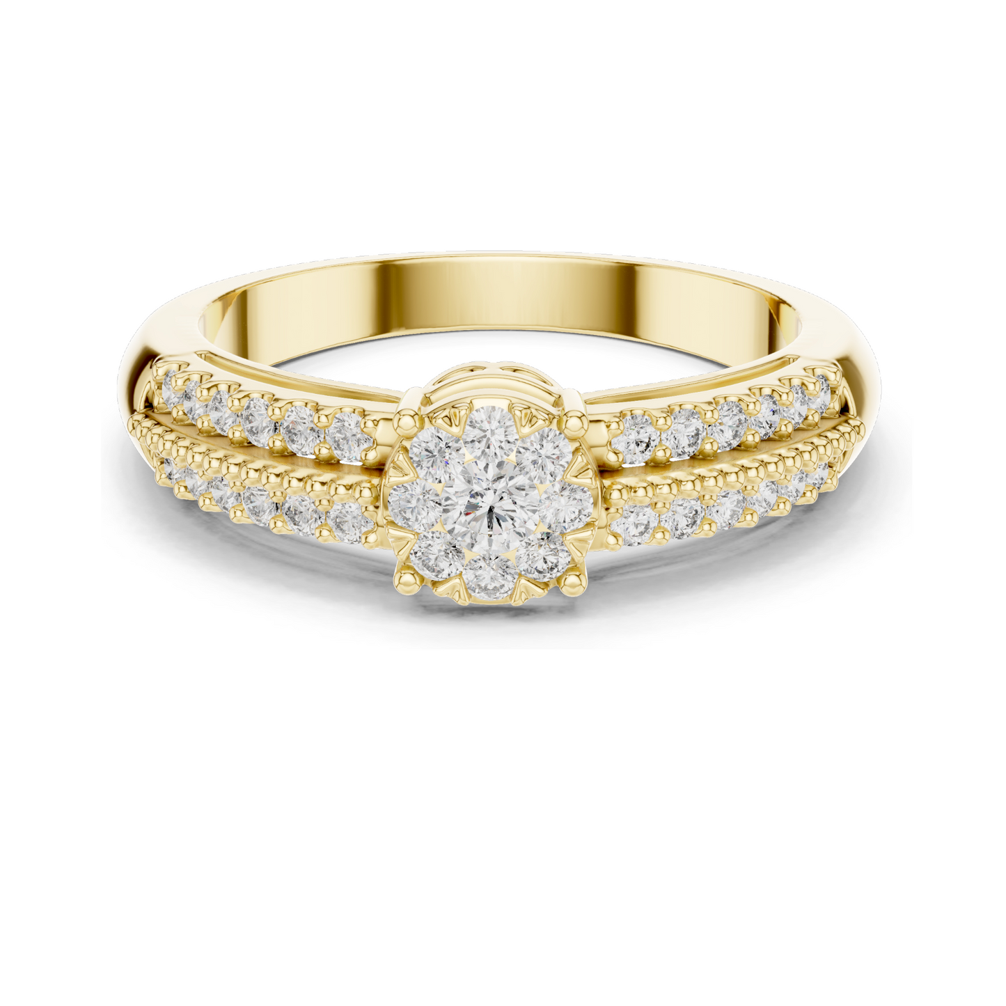 0.334 CT Lab Diamond Engagement Ring for Women | VVS-VS EF Clarity | 18KT, 14KT, 10KT Gold & 925 Silver | Rose, Yellow, White Gold & Moissanite Options