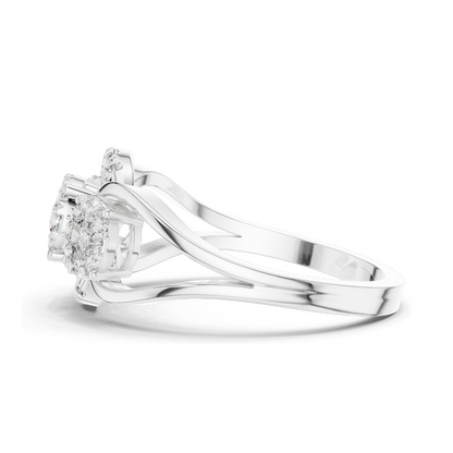 0.522 CT Lab Diamond Cluster Ring for Women | VVS-VS EF Clarity | 18KT, 14KT, 10KT Gold & 925 Silver | Rose, Yellow, White Gold & Moissanite Options