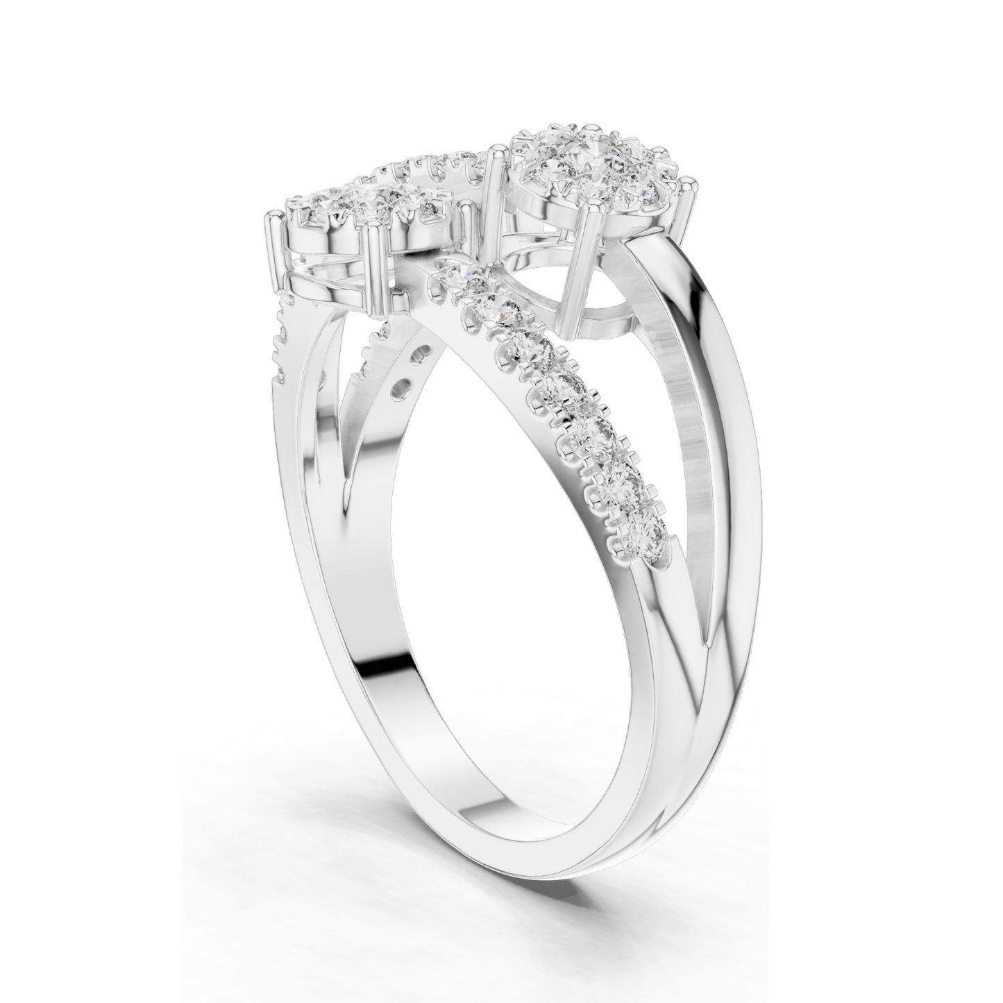 0.634 CT Lab Diamond Ring for Women | VVS-VS Clarity, EF Color | 18KT, 14KT, 10KT Gold & 925 Silver | Moissanite Options | Rose, Yellow, White Gold