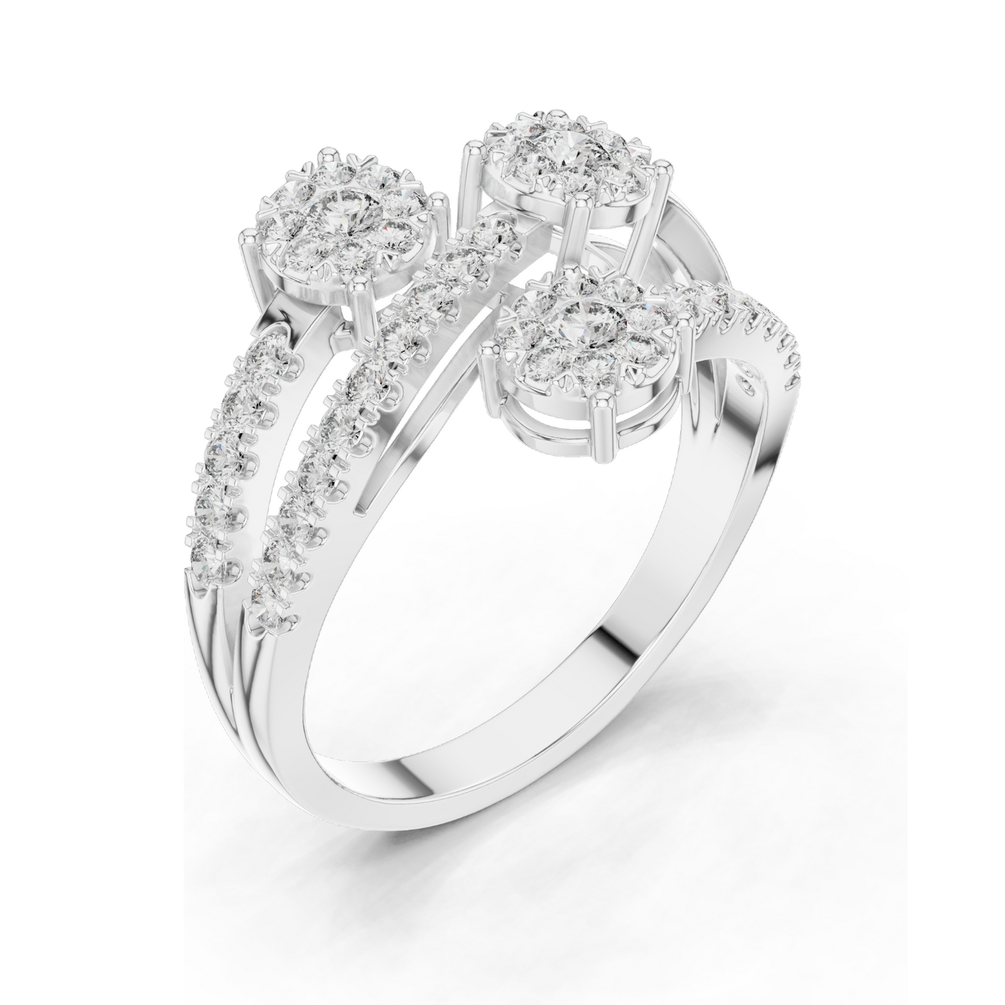 0.634 CT Lab Diamond Ring for Women | VVS-VS Clarity, EF Color | 18KT, 14KT, 10KT Gold & 925 Silver | Moissanite Options | Rose, Yellow, White Gold