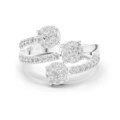 0.634 CT Lab Diamond Ring for Women | VVS-VS Clarity, EF Color | 18KT, 14KT, 10KT Gold & 925 Silver | Moissanite Options | Rose, Yellow, White Gold