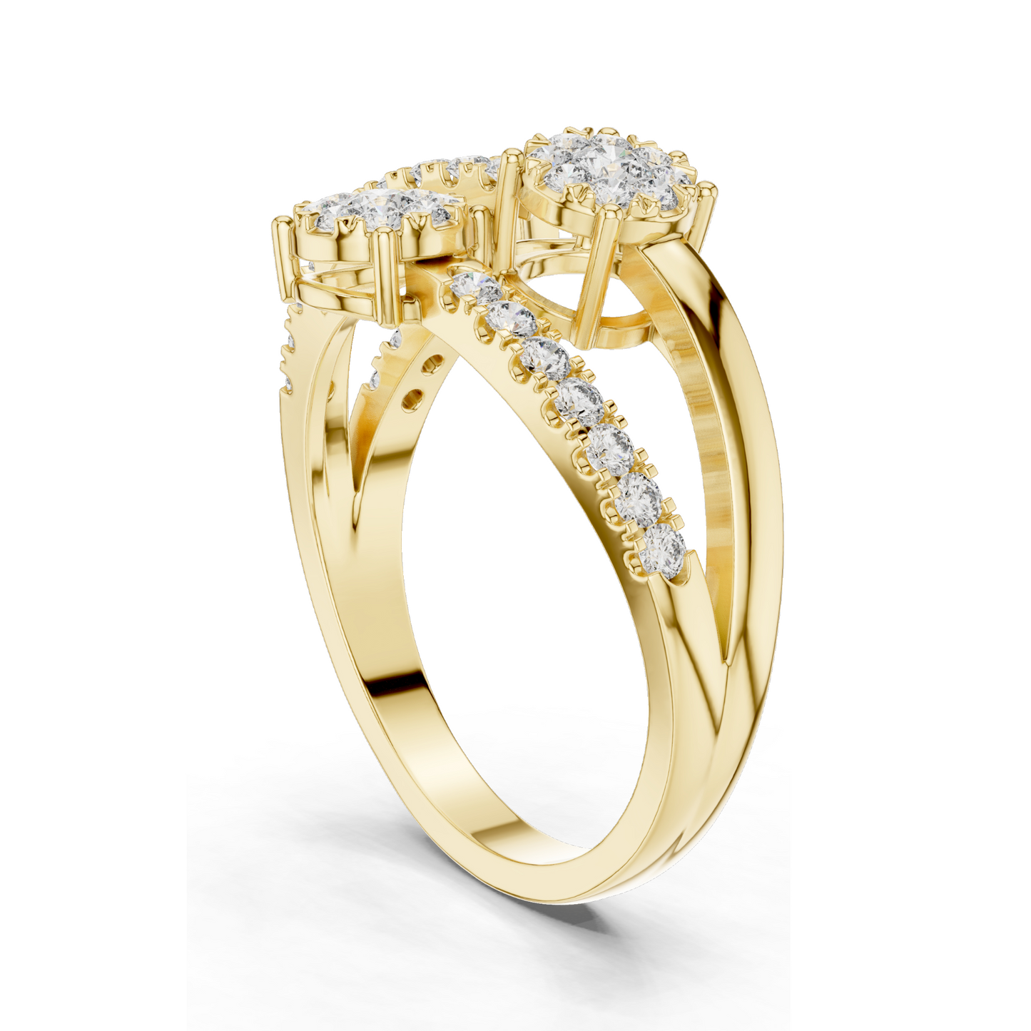 0.634 CT Lab Diamond Ring for Women | VVS-VS Clarity, EF Color | 18KT, 14KT, 10KT Gold & 925 Silver | Moissanite Options | Rose, Yellow, White Gold
