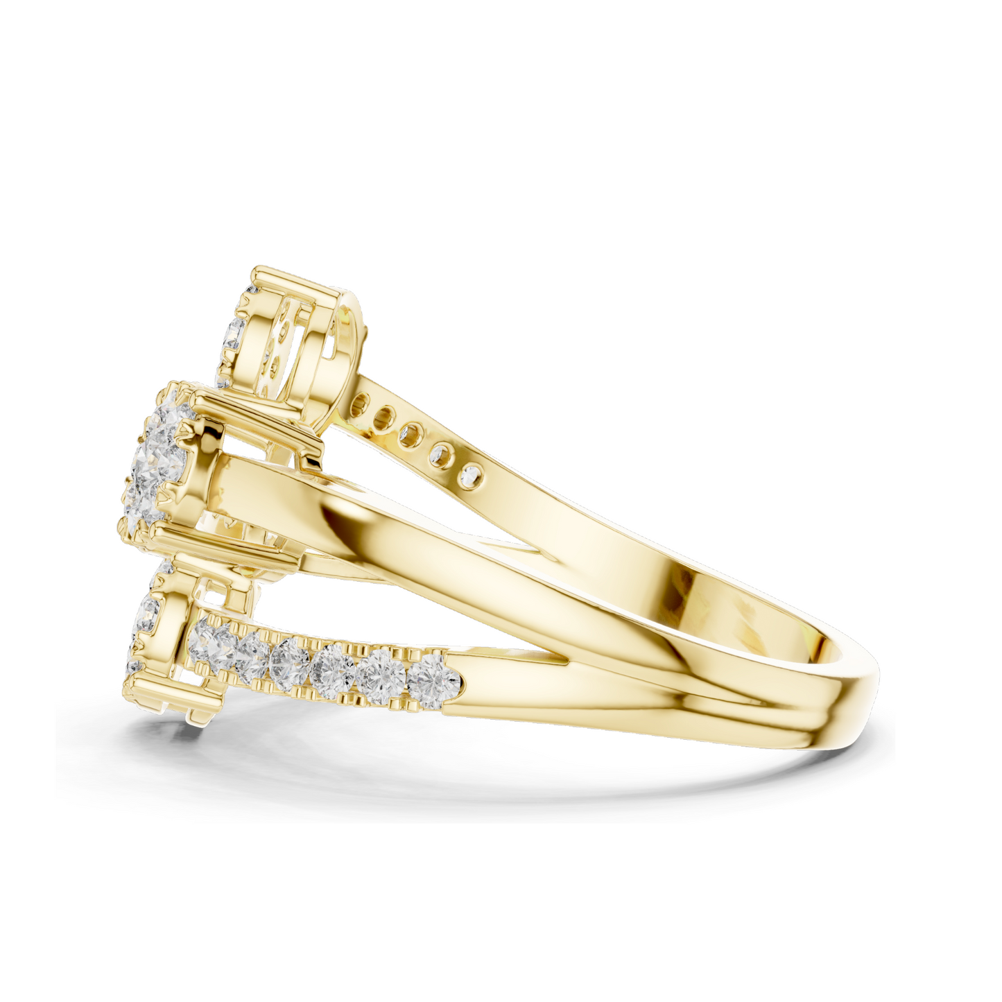 0.634 CT Lab Diamond Ring for Women | VVS-VS Clarity, EF Color | 18KT, 14KT, 10KT Gold & 925 Silver | Moissanite Options | Rose, Yellow, White Gold