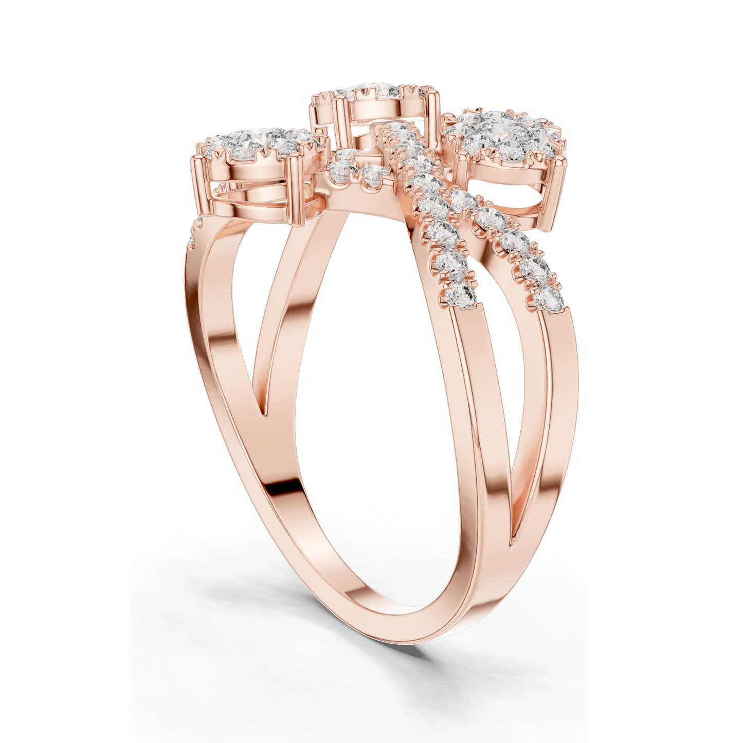 0.614 CT Lab-Grown Diamond Ladies Ring | VVS-VS EF Clarity | 18KT, 14KT, 10KT Gold & 925 Silver | Rose, Yellow, White Gold & Moissanite Options