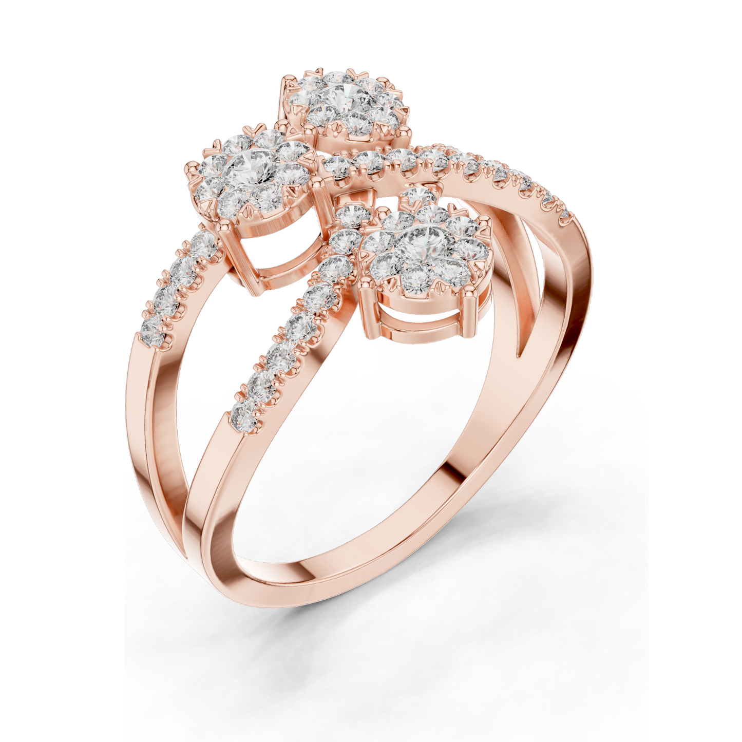 0.614 CT Lab-Grown Diamond Ladies Ring | VVS-VS EF Clarity | 18KT, 14KT, 10KT Gold & 925 Silver | Rose, Yellow, White Gold & Moissanite Options