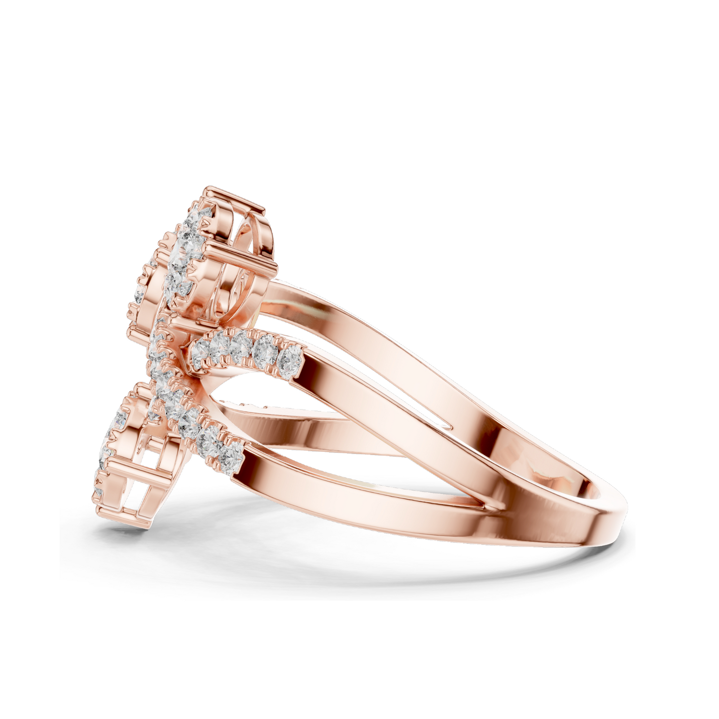 0.614 CT Lab-Grown Diamond Ladies Ring | VVS-VS EF Clarity | 18KT, 14KT, 10KT Gold & 925 Silver | Rose, Yellow, White Gold & Moissanite Options