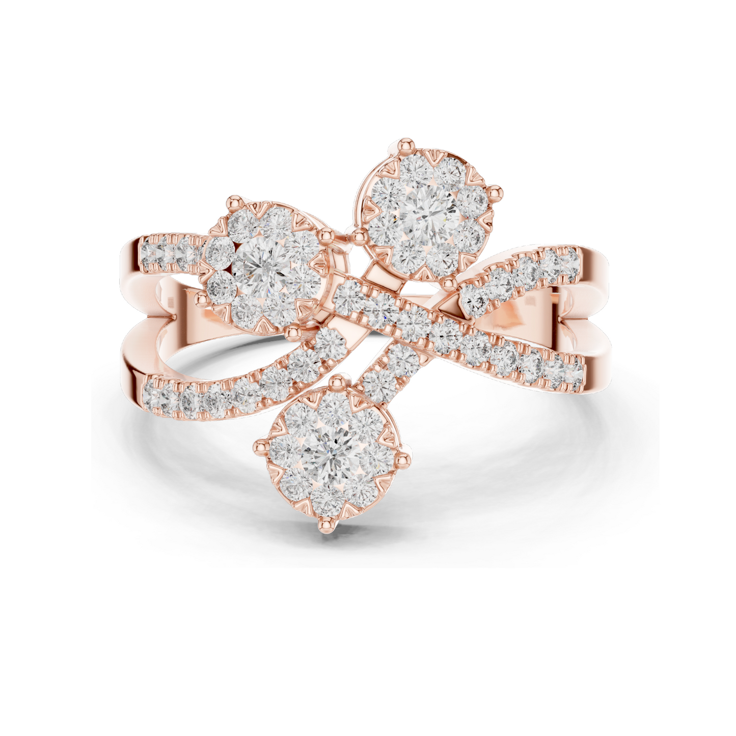 0.614 CT Lab-Grown Diamond Ladies Ring | VVS-VS EF Clarity | 18KT, 14KT, 10KT Gold & 925 Silver | Rose, Yellow, White Gold & Moissanite Options