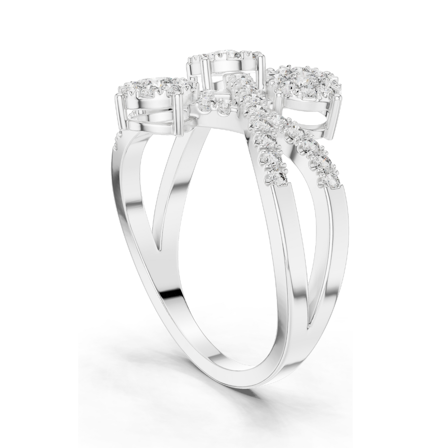 0.614 CT Lab-Grown Diamond Ladies Ring | VVS-VS EF Clarity | 18KT, 14KT, 10KT Gold & 925 Silver | Rose, Yellow, White Gold & Moissanite Options