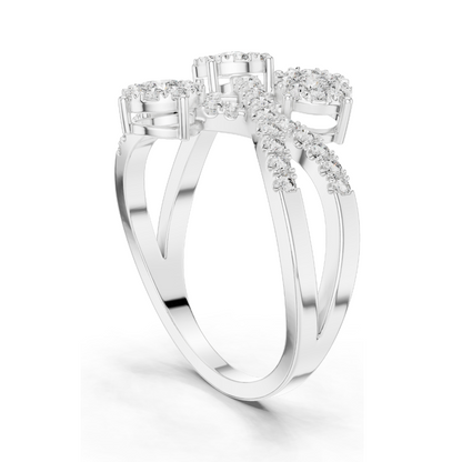 0.614 CT Lab-Grown Diamond Ladies Ring | VVS-VS EF Clarity | 18KT, 14KT, 10KT Gold & 925 Silver | Rose, Yellow, White Gold & Moissanite Options