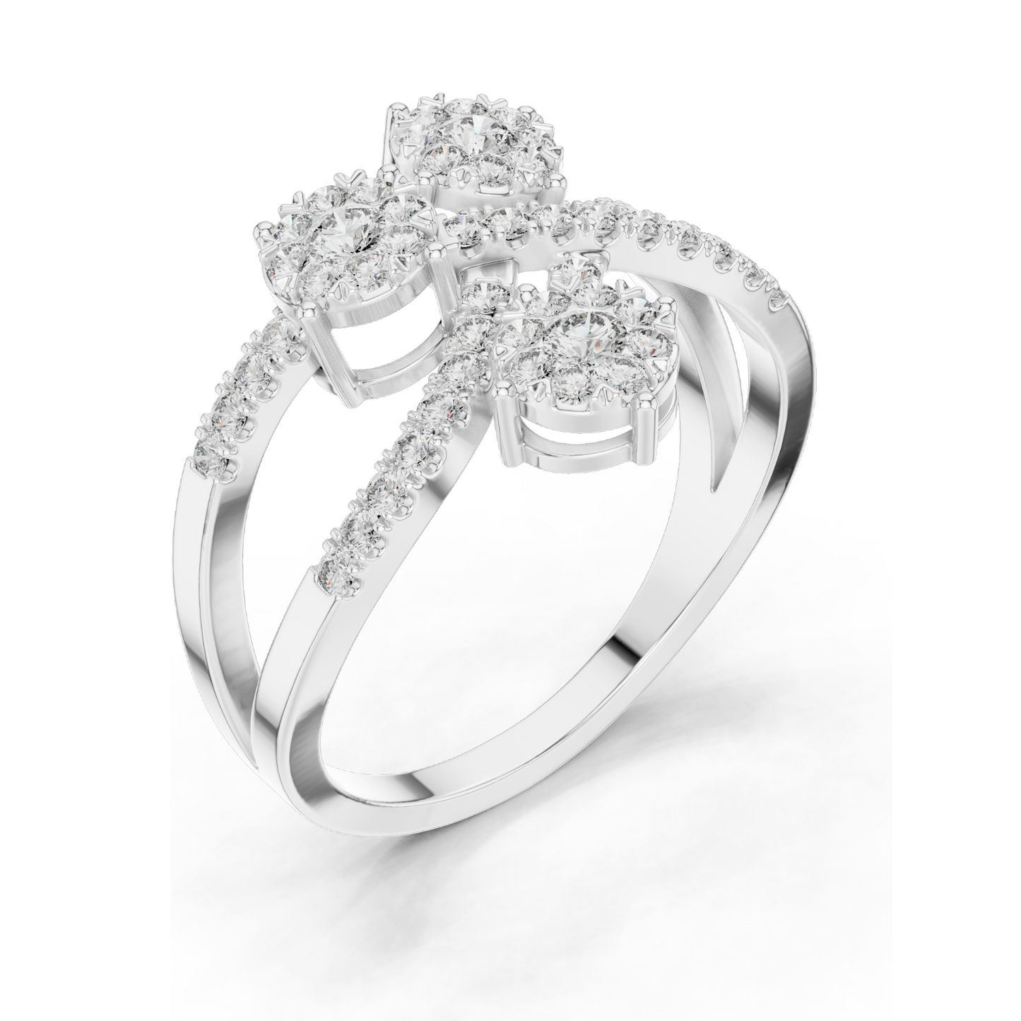 0.614 CT Lab-Grown Diamond Ladies Ring | VVS-VS EF Clarity | 18KT, 14KT, 10KT Gold & 925 Silver | Rose, Yellow, White Gold & Moissanite Options