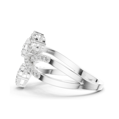 0.614 CT Lab-Grown Diamond Ladies Ring | VVS-VS EF Clarity | 18KT, 14KT, 10KT Gold & 925 Silver | Rose, Yellow, White Gold & Moissanite Options
