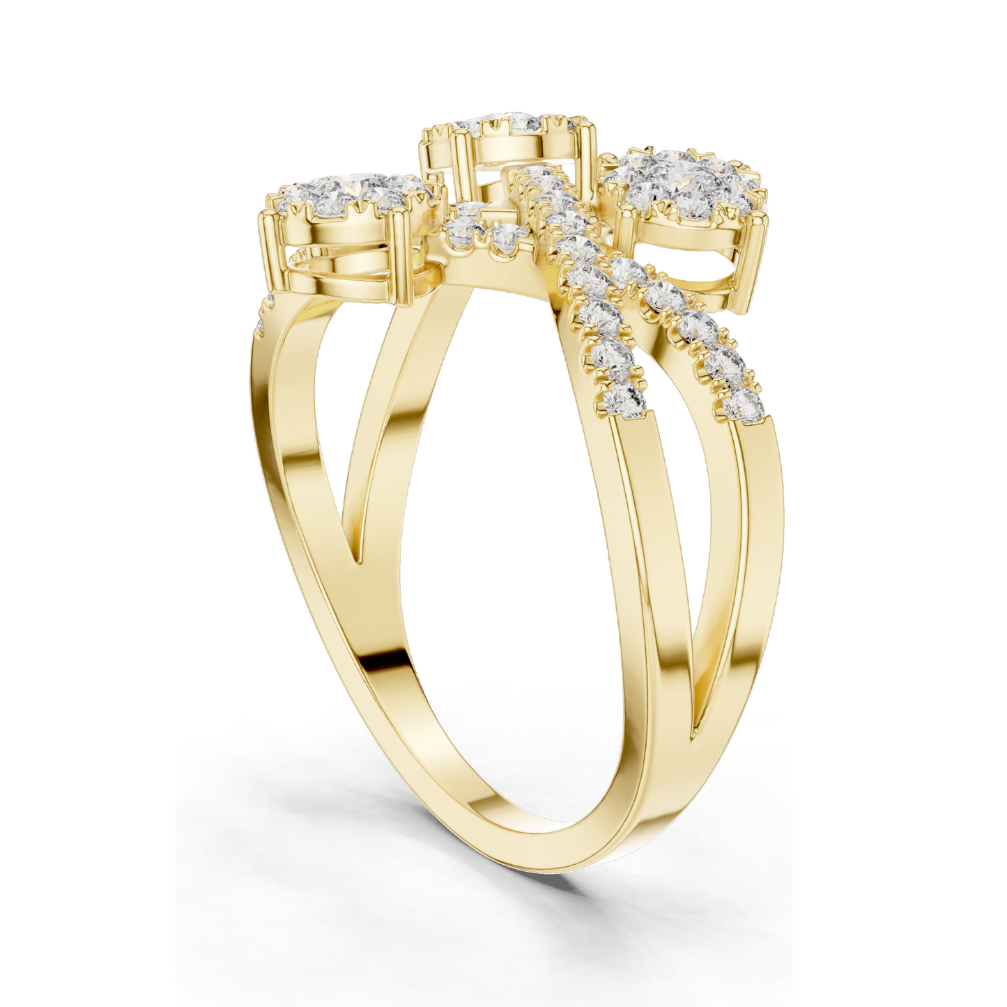 0.614 CT Lab-Grown Diamond Ladies Ring | VVS-VS EF Clarity | 18KT, 14KT, 10KT Gold & 925 Silver | Rose, Yellow, White Gold & Moissanite Options