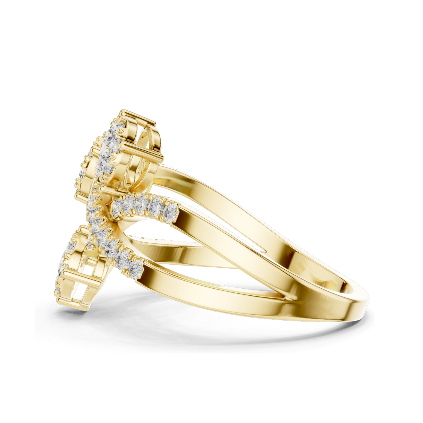 0.614 CT Lab-Grown Diamond Ladies Ring | VVS-VS EF Clarity | 18KT, 14KT, 10KT Gold & 925 Silver | Rose, Yellow, White Gold & Moissanite Options