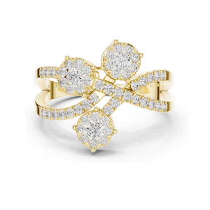 0.614 CT Lab-Grown Diamond Ladies Ring | VVS-VS EF Clarity | 18KT, 14KT, 10KT Gold & 925 Silver | Rose, Yellow, White Gold & Moissanite Options