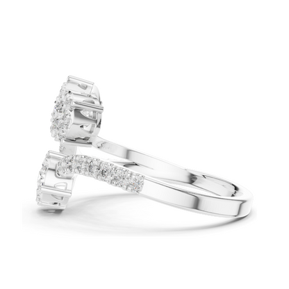 0.728 CT Lab-Grown Diamond Three-Stone Ring for Women | VVS-VS EF Clarity | 18KT, 14KT, 10KT Gold & 925 Silver | Rose, Yellow, White Gold & Moissanite Options