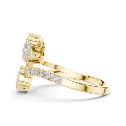 0.728 CT Lab-Grown Diamond Three-Stone Ring for Women | VVS-VS EF Clarity | 18KT, 14KT, 10KT Gold & 925 Silver | Rose, Yellow, White Gold & Moissanite Options
