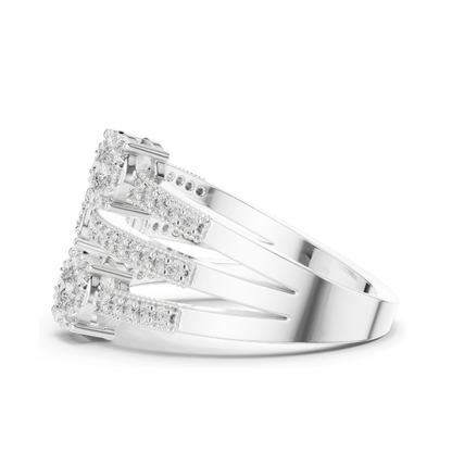 Lab Diamond Triple-Stone Ring for Women | 0.63 CT Total Weight | VVS-VS EF Clarity | 18KT, 14KT, 10KT Gold & 925 Silver | Rose, Yellow, White Gold & Moissanite Options