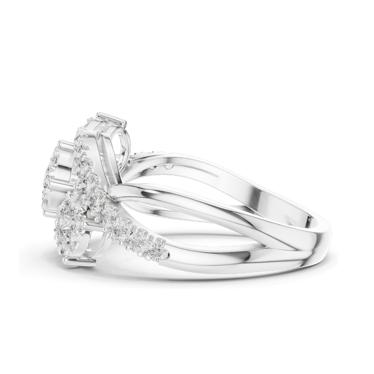 0.622 CT Lab Diamond Ladies Ring | VVS-VS EF Clarity | 18KT, 14KT, 10KT Gold & 925 Silver | Rose, Yellow, White Gold & Moissanite Options