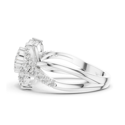 0.622 CT Lab Diamond Ladies Ring | VVS-VS EF Clarity | 18KT, 14KT, 10KT Gold & 925 Silver | Rose, Yellow, White Gold & Moissanite Options