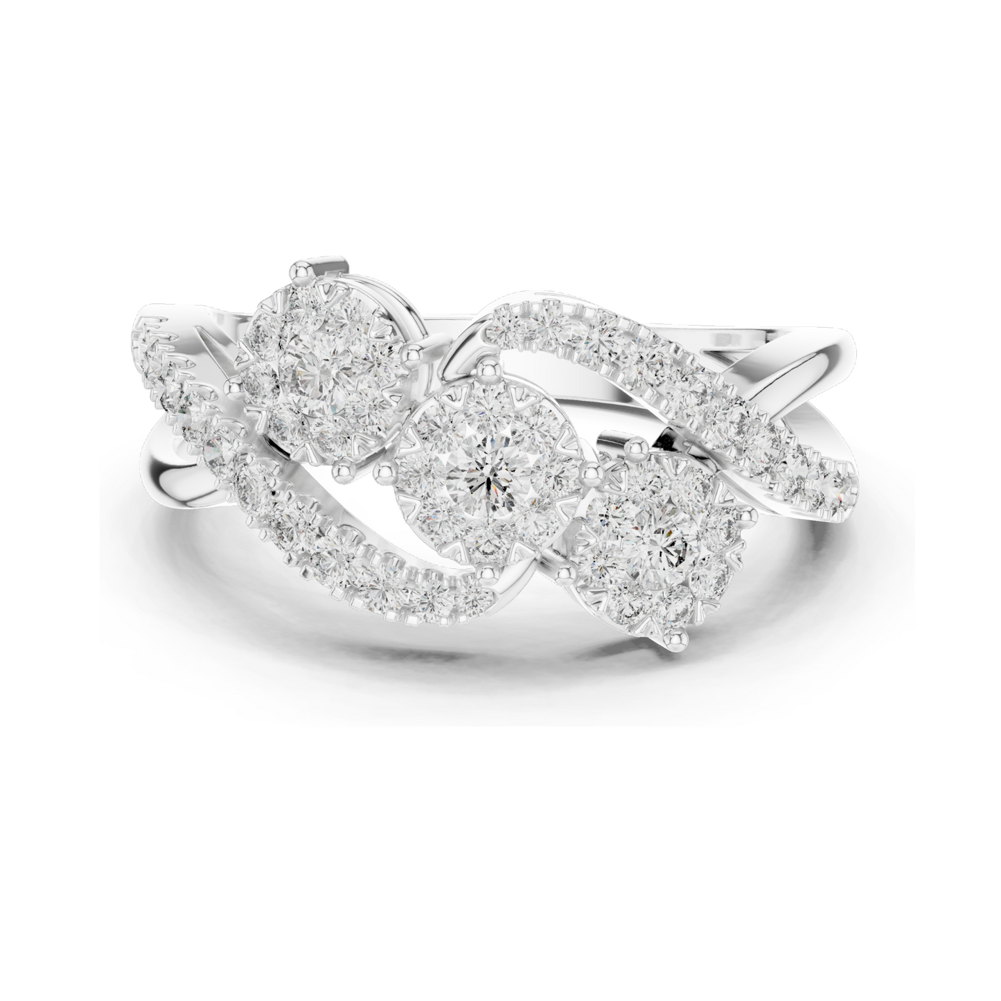 0.622 CT Lab Diamond Ladies Ring | VVS-VS EF Clarity | 18KT, 14KT, 10KT Gold & 925 Silver | Rose, Yellow, White Gold & Moissanite Options