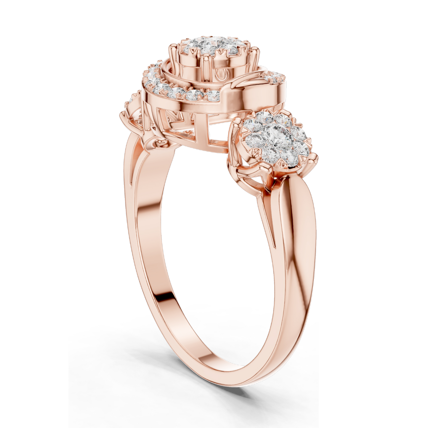 0.502 CT Lab Diamond Ladies Ring | VVS-VS EF Clarity | 18KT, 14KT, 10KT Gold & 925 Silver | Rose, Yellow, White Gold & Moissanite Options