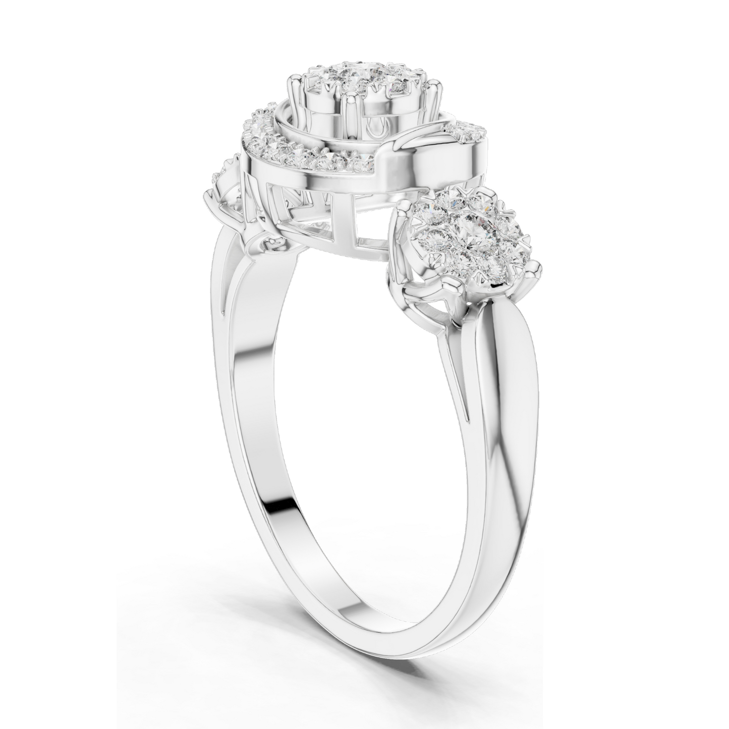0.502 CT Lab Diamond Ladies Ring | VVS-VS EF Clarity | 18KT, 14KT, 10KT Gold & 925 Silver | Rose, Yellow, White Gold & Moissanite Options