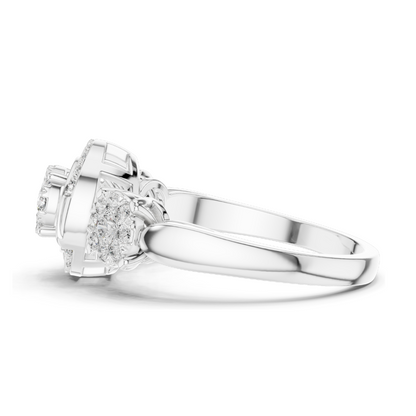 0.502 CT Lab Diamond Ladies Ring | VVS-VS EF Clarity | 18KT, 14KT, 10KT Gold & 925 Silver | Rose, Yellow, White Gold & Moissanite Options