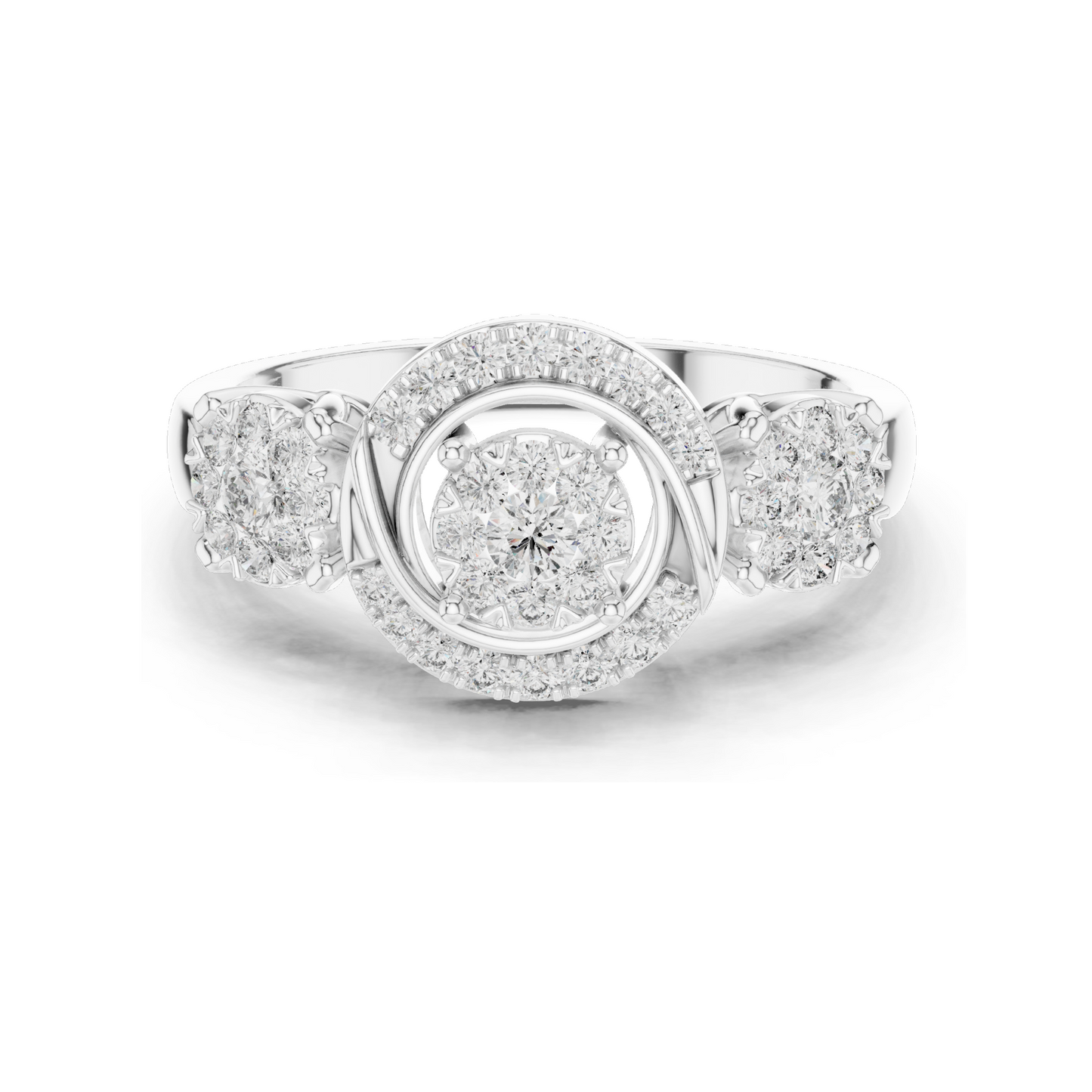 0.502 CT Lab Diamond Ladies Ring | VVS-VS EF Clarity | 18KT, 14KT, 10KT Gold & 925 Silver | Rose, Yellow, White Gold & Moissanite Options