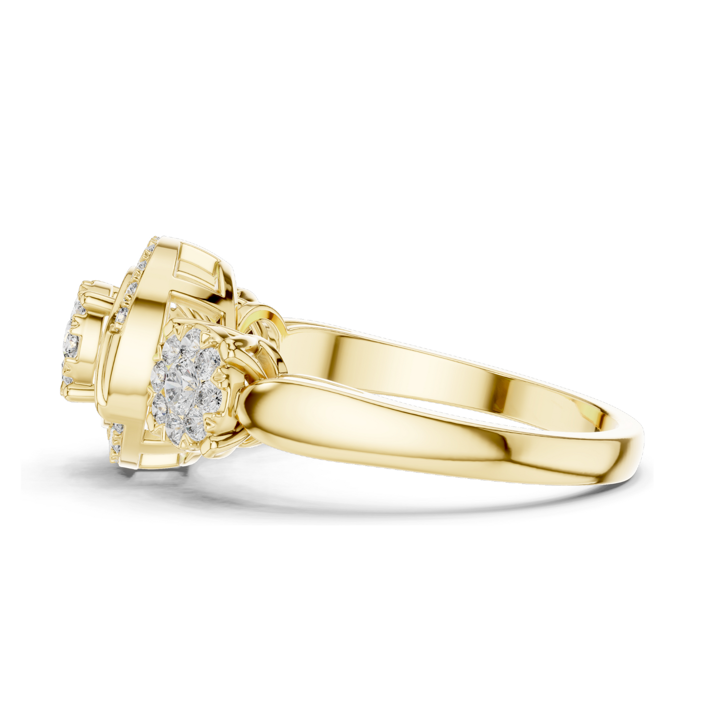 0.502 CT Lab Diamond Ladies Ring | VVS-VS EF Clarity | 18KT, 14KT, 10KT Gold & 925 Silver | Rose, Yellow, White Gold & Moissanite Options
