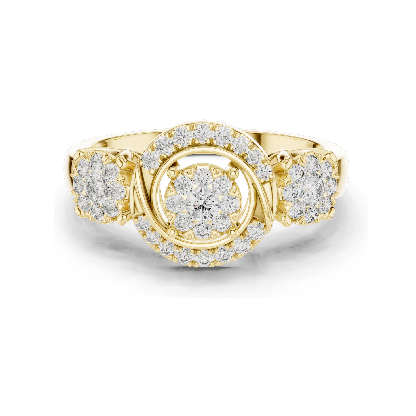 0.502 CT Lab Diamond Ladies Ring | VVS-VS EF Clarity | 18KT, 14KT, 10KT Gold & 925 Silver | Rose, Yellow, White Gold & Moissanite Options