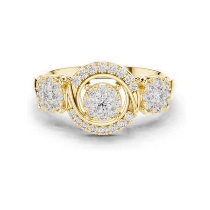 0.502 CT Lab Diamond Ladies Ring | VVS-VS EF Clarity | 18KT, 14KT, 10KT Gold & 925 Silver | Rose, Yellow, White Gold & Moissanite Options