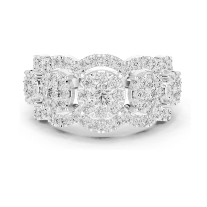 1.35 CT Lab-Grown Diamond Ladies Ring | VVS-VS Clarity | 18KT, 14KT, 10KT Gold & 925 Silver | Rose, Yellow, White Gold & Moissanite Options