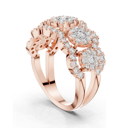 1.35 CT Lab-Grown Diamond Ladies Ring | VVS-VS Clarity | 18KT, 14KT, 10KT Gold & 925 Silver | Rose, Yellow, White Gold & Moissanite Options